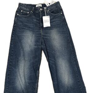 Pull&Bear Super Baggy Fit Dark Blue Jeans